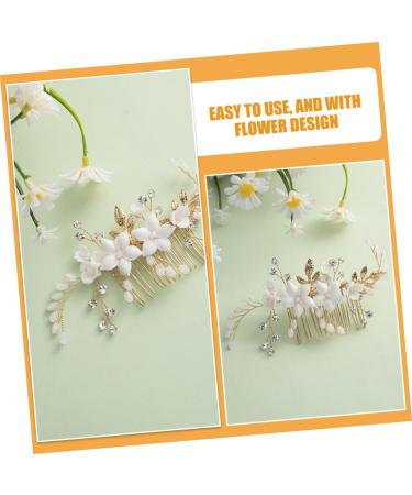Didiseaon Bridal Headwear Flower Hair Comb Hair Side Comb for Women Comb Clips for Hair Decorative Hair Combs Side Comb for Hair Bride Headpiece Bridal Hair Accessory Bridal Hair Clips - Buy Online on GoSupps.com