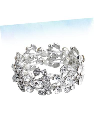 Minkissy Women's Wedding Dance Bracelets | Rhinestone & Crystal Arm Cuffs | Elegant Pearl Jewelry for Brides - Buy Online on GoSupps.com