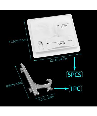  ATOMUS ATOMUS Face Eyelash Extensions Set 5pcs Practice Tray with 1pc Bracket 50pcs Glue Holder Eyelash Extension Exercise Face Set - Buy Online on GoSupps.com