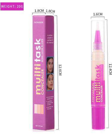 2 Pack Liquid Concealer Pencil Dark Circle Concealer to Hide and Fight Blemishes Waterproof Three-Dimensional Concealer Pen for All Skin Types - Buy Online on GoSupps.com