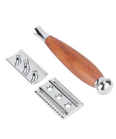 Safety Shaving Wooden Handle Detachable Manual Razor Double Blade Manual Razor for Men at Home