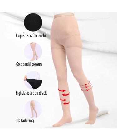 Varicose Vein Stockings Medical Open Toe Pantyhose Compression Socks Anti-Slip and Not Easy to Deform for Unisex Edema Swelling Relief The Pain Flesh L (Flesh XXX) - Buy Online on GoSupps.com