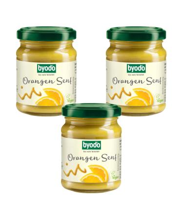 ByoDo Byodo Orangen Smoutarde Lot de 3 pots de 3 x 125 ml