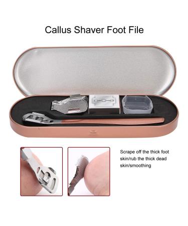 Premium Rose Gold Callus Remover Set | Stainless Steel Foot File & Pedicure Tool for Smooth Skin | International Shipping - Buy Online on GoSupps.com