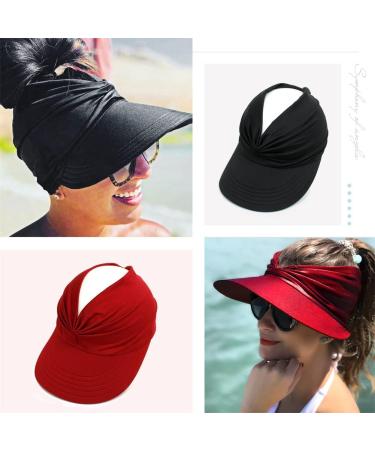 Women's UV Protection Sun Hat with Wide Brim - Ideal for Sports, Beach, Golf, and Hiking - Black - Buy Online on GoSupps.com