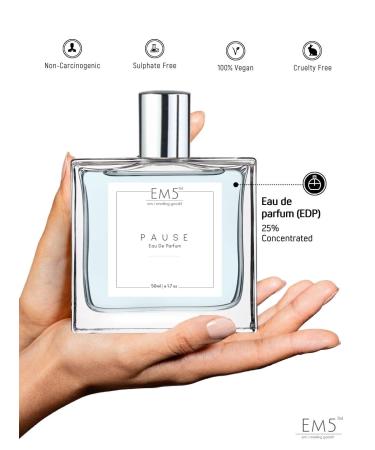E.M.5 Pause Perfume for Men Strong and Long Lasting Spray | Aromatic Fresh Amber Fragrance | Eau de Parfum (EDP) | Luxury Gift for Him. - Buy Online on GoSupps.com