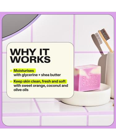 Faace Filthy Face & Body Bar As Seen On Dragons Den - Daily Multi-Tasker for All Skin Types - Cleans Freshens Softens and Smoothes - Made in UK - Vegan & Organic Skincare - Buy Online on GoSupps.com