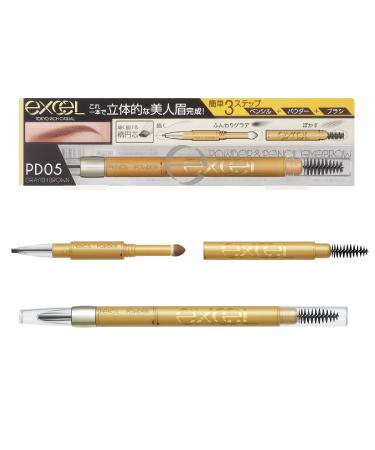 EXCEL Powder & Pencil Eyebrow PD05 gray brown