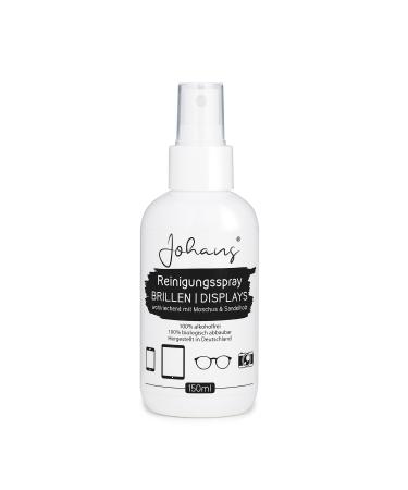 Johans cleaning spray for glasses Displays 150ml |Alcohol -free & natural |Smartphone tablet glasses |Glasses cleaner display cleaner - Buy Online on GoSupps.com