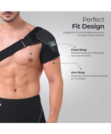 Support Evo Shoulder Brace for Pain Relief, Recovery, and Stability - Compression Sleeve for Torn Rotator Cuff and Dislocation - Adjustable Fit for Men and Women - Buy Online on GoSupps.com