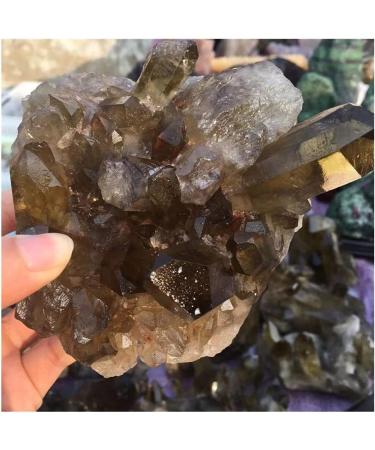 Natural Smokey Citrine Quartz Cluster Specimen Crystal Beautiful HOMEZHOU - Buy Online on GoSupps.com
