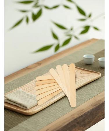 Glattol Wax Sticks Wood Waxing Craft Sticks Spatulas Applicators for Hair Removal Eyebrow and Body (Pack of 50) - Buy Online on GoSupps.com