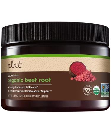 Organic Beet Root Powder a Superfood - Natural Energy & Healthy Blood Pressure Support (4.55 oz. / 30 Servings) 4.55 Ounce (Pack of 1)