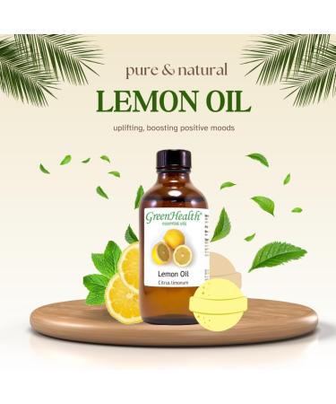 Lemon Essential Oil - 16 fl oz - Aluminum Bottle - 100% Essential Oil -GreenHealth - Buy Online on GoSupps.com