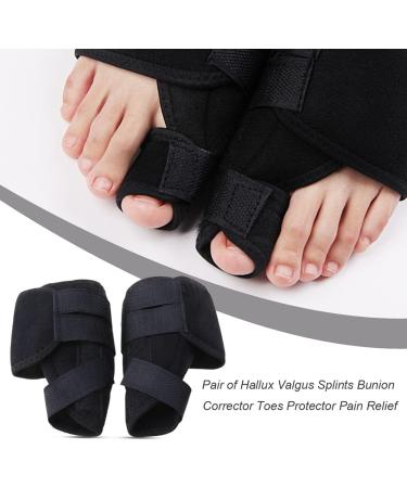 Beaupretty Thumb Black Splint Pair - Hallux Hammer Straightener Comfortable Protector & Breathable Sleeve - Buy Online on GoSupps.com
