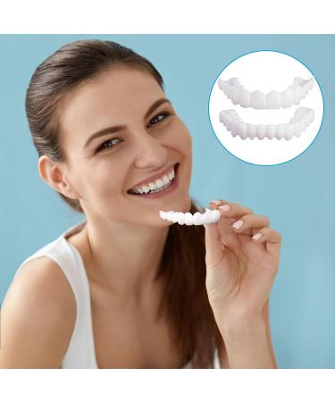 Frenzify Fake Teeth - Cosmetic Veneers & Whitening Dentures for Adults | Temporary Tooth Covers with Tweezers - International Shipping Available - Buy Online on GoSupps.com