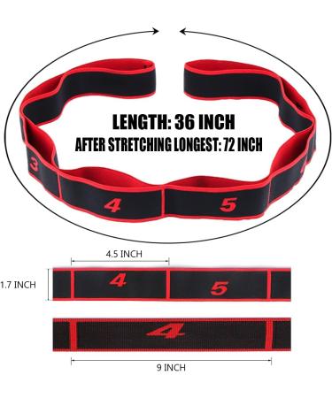 Yoga Elastic Bands Set - 2 Pieces Stretch Resistance Bands for Yoga, Pilates, Dance - Purple Yellow - Buy Online on GoSupps.com