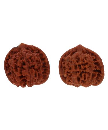 Beavorty 4 pieces walnut-fitness handball massage ball made of wood stress balls for forearm handle thickness hand massage Chinese stress chinese health physics ball walnut core earth colors