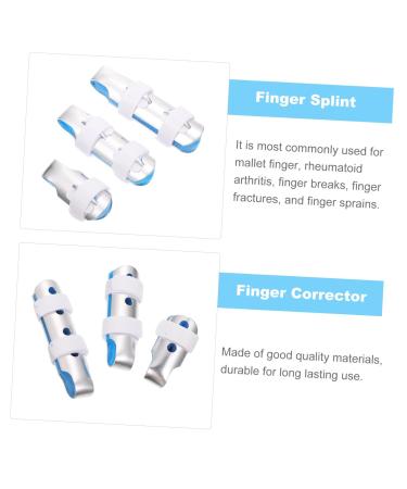 FRCOLOR 3pcs Finger Pressing Device - Thumb & Finger Protector Brace Metal Board & Sponge Capsule for Care - Blue - Buy Online on GoSupps.com