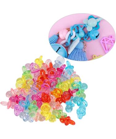 100 Pieces Acrylic Pacifiers - Colorful Mini Toys for Baby Showers Birthdays & Baptisms - International Shipping Available - Buy Online on GoSupps.com
