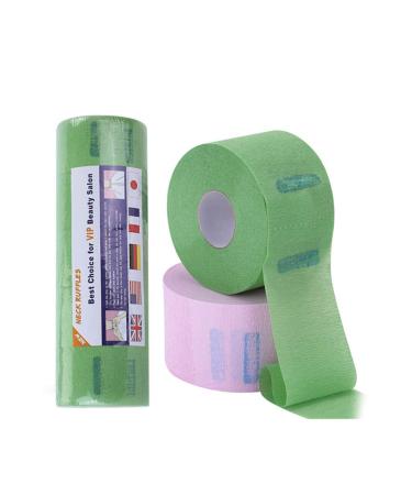 Disposable Barber Paper Neck Strips - 5 Rolls (500 Strips) - Stretchable Neckband - Robotrock Green - Ideal for Salons & Barbershops - International Shipping Available - Buy Online on GoSupps.com