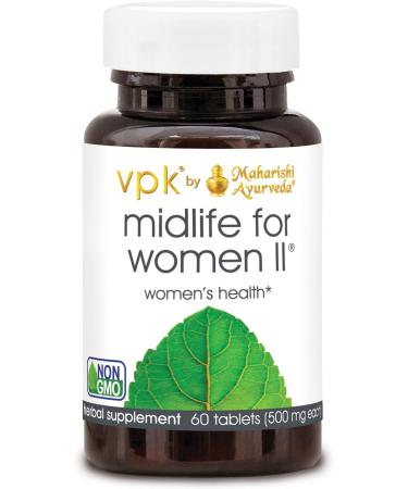Maharishi Ayurveda Midlife for Women II | Natural Herbal Menopause Formula with Amla | Balances Reproductive System & Emotions | Supports Circulation - Buy Online on GoSupps.com