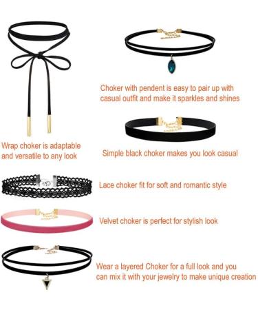 PAXCOO 50Pcs Black Choker Necklaces Set for Teen Girls and Women - Trendy and Stylish Collection - Buy Online on GoSupps.com