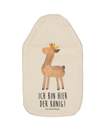 Mr. & Mrs. Panda Warm bottle Lama king - gift queen high school diploma alpaca heat pillow hot water bottle with reference dad high school