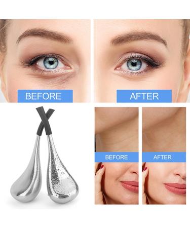 Evzvwruak Ice Globes Spoon Massager - Stainless Steel Spa Ball Cooling Roller for Radiant Skin - Buy Online on GoSupps.com
