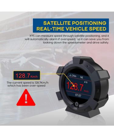 Wosieue X95 Head-Up Display HUD GPS Vehicle Speed Display Inclinometer Universal Durable - Buy Online on GoSupps.com