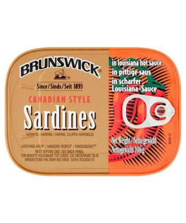 MASBrunswick Sardines with Louisana Hot Sauce 106g Box of 12-Fd