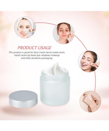 NICENEEDED 100ml Frosted Glass Jars with Lids Empty Round Sample Jar Pot Sample Storage Containers Refillable Travel Eye Cream Jars Pot for Cosmetics Scrubs Makeup Face Cream Lotion - Buy Online on GoSupps.com