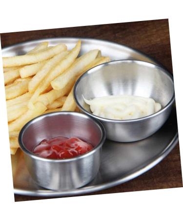 OUNONA 10 Pcs Steak Sauce Cups Seasoning Dishes BBQ Sauce Bowls Stainless Ramekins Dipping Sauce Cups Salsa Bowls Ramekin Cups Indoor BBQ Household Products Salad Dressing Stainless Steel 5.5X5.5CMx5pcs Silverx5pcs - Buy Online on GoSupps.com