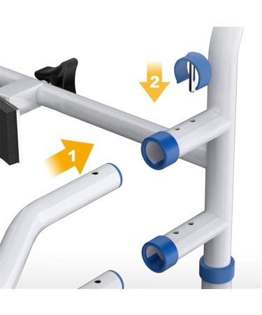 ABXTAO Bathroom Grab Bars Toilet Safety Rails Adjustable Surround Frame with Anti-Slip Arms for Assist Elderly Seat Support Bath Shower Grab Bars Blue - Buy Online on GoSupps.com
