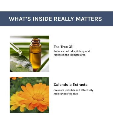 Men's Organic Intimate Wash with Tea Tree Oil | pH Balanced Cleansing | Eliminates Odor & Irritation | 4.05 fl. oz - Buy Online on GoSupps.com
