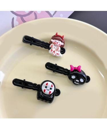 W-LOVNEST Punk Halloween Cartoon Hair Clip Halloween Party Headwear for Woman Girls Taking Photo Bangs Anti-Slip Hairpin Skull - Buy Online on GoSupps.com