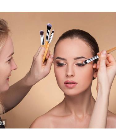 Voko 11-Piece Makeup Brush Set | Natural Bamboo & Soft Synthetic Brushes | Includes Concealers Lip & Eyeshadow Brushes | Travel Bag Included - Buy Online on GoSupps.com