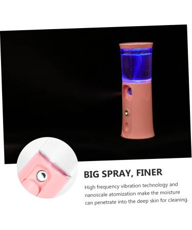 WOONEKY 1 Set Hydrating Instrument Portable Facial Mini Facial Mister Face Steamer Handy Sprayer Pink Abs 12X4.5X4.3cm - Buy Online on GoSupps.com