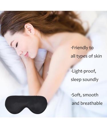 100% Mulberry Silk Light-Proof Sleep Mask for Ultimate Comfort - Skin-Friendly, Breathable & Wide Coverage - Perfect Gift Package - Black - Buy Online on GoSupps.com