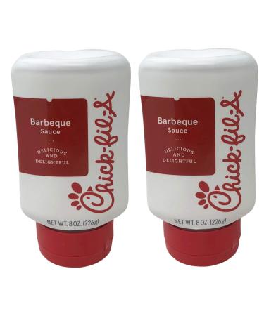 Chick-Fil-A Sauce 8 oz. Squeeze Bottle 2 Pack- Resealable Container for Dipping, Drizzling, and Marinades (Barbeque)