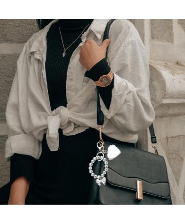 Portable Small Compact Mirror Keychain for Bag Pocket Mirror for Purse Beaded Bracelet Key Chain Phone Handbag Pendant Wrist Strap Lanyard for Decoration Mini Vanity Travel Makeup Mirror Key Accessory Key Chain Wristlet Bracelet - Buy Online on GoSupps.com