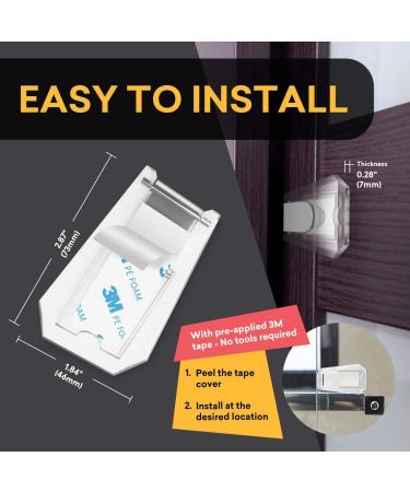Sliding Door Lock Child Safety - Closets  Windows  Patio  Glass Doors - Double Sided Tape  Easy Install No Drill Required  4 Pack  Clear - Buy Online on GoSupps.com