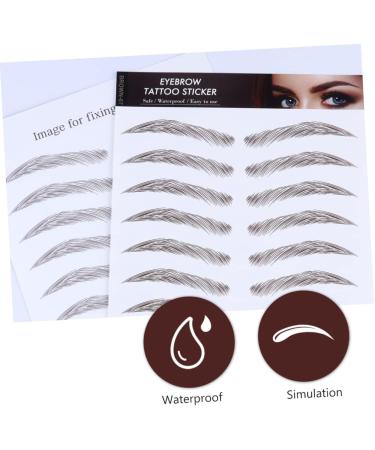 DRESSOOS Authentic Eyebrows 4pcs Eyebrow Stickers Eyebrow Transfer Stickers Water Transfer Eyebrow Sticker Water Proof 3d Tool - Buy Online on GoSupps.com