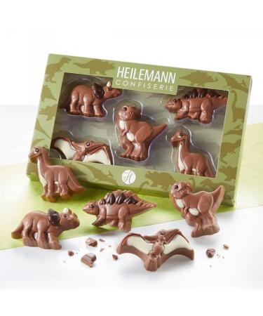 Heilemann Chocolate Figures Theme Pack - Fine Milk Dinosaurs Gift Pack (100g) | International Shipping Available - Buy Online on GoSupps.com