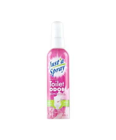 Just a Spray Cherry 115 ml - Home & Office Poop Spray Before You Go Toilet Odor Eliminator - Bathroom Deodorizer Just One Spray Toilet Freshener Safe for Septic