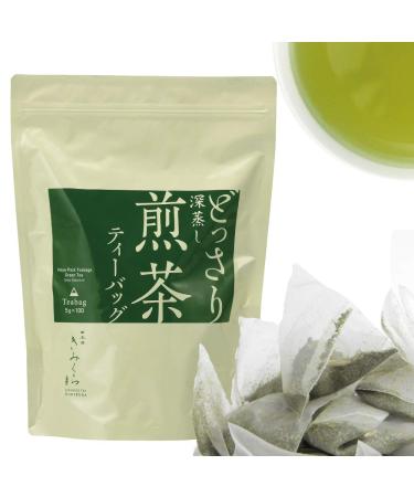 100 Teabags Value Pack -Sencha Green Tea Bulk from JAPAN | Japanese Tea KIMIKURA 1_sencha Green Tea 5gx100bags