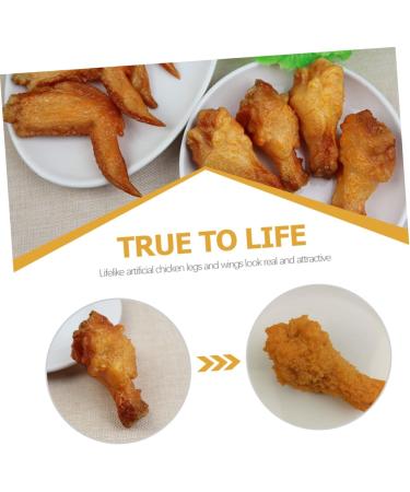 Cabilock 5pcs Simulation Chicken Leg Chicken Wings Pvc Snack Drumstick - Buy Online on GoSupps.com