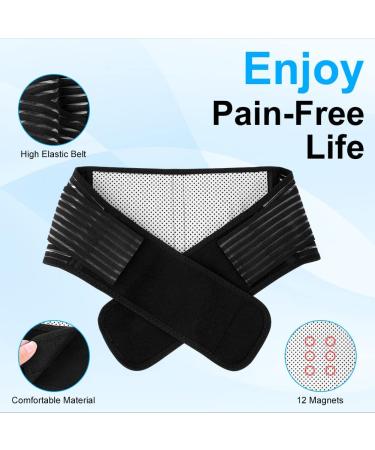 ACWOO Heated Back Support Belt - Magnetic Therapy Lumbar Support for Men & Women - Ideal for Back Pain Relief - Buy Online on GoSupps.com