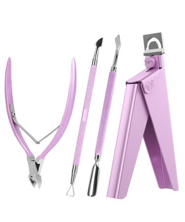 MELODYSUSIE Nail Clippers Tip Cutters for Acrylic False Fake Gel Artificial Nails Rustproof Sharp Professional Manicure Pedicure Trimmer Nail Care Tools (Small D-Pink) Small D-pink