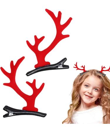 Christmas Reindeer Hair Clips Dragon Horn Antler Hair Ornament | Antler Hair Accessories Antlers Ears Barrettes for Women Girls Family  - Buy Online on GoSupps.com
